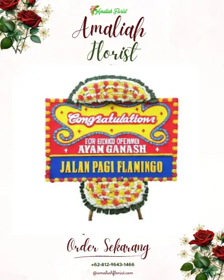 Sewa Papan Bunga Soka
